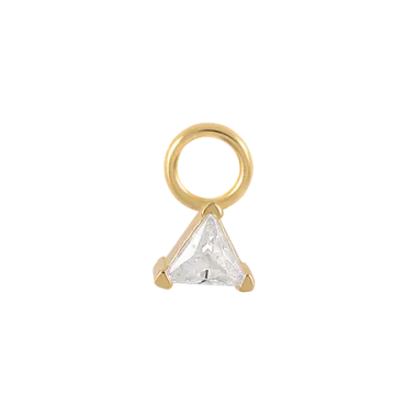 Silver Cubic Zirconia Triangle Pendant 90100027