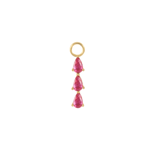 Silver Cubic Zirconia Waterdrop Tassel Pendant 90100028