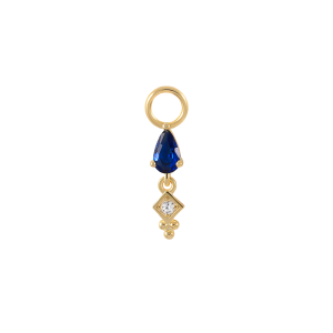Silver Cubic Zirconia Waterdrop Square Pendant 90100029
