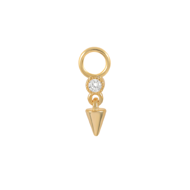 Silver Cubic Zirconia Spike Pendant 90100033