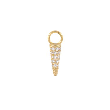 Silver Cubic Zirconia Spike Pendant 90100038