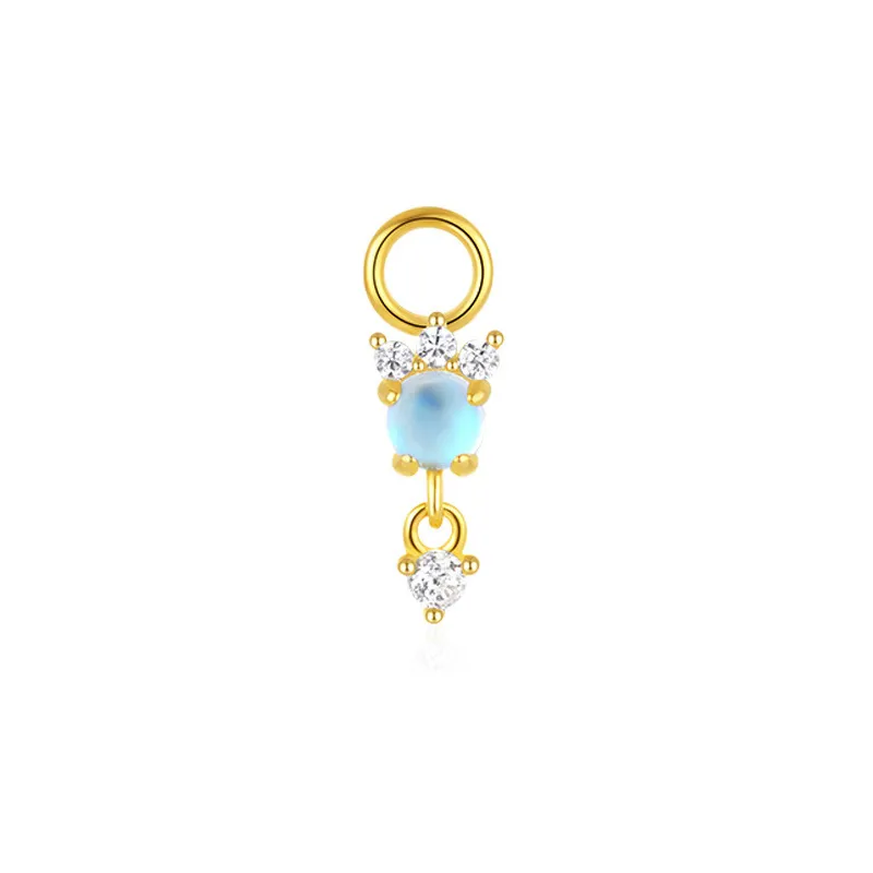 925 Sterling Silver Zirconia Earring Pendant 90100045