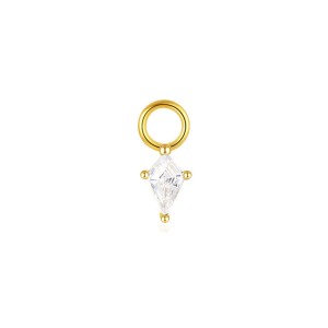 925 Sterling Silver Zirconia Earring Pendant 90100047