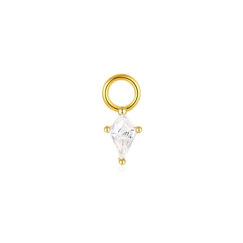 925 Sterling Silver Zirconia Earring Pendant 90100047