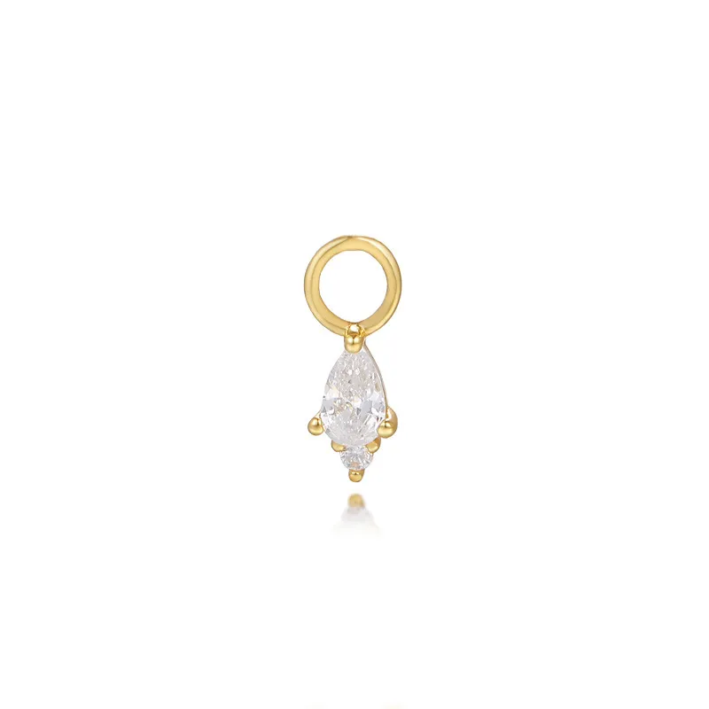 925 Sterling Silver Zirconia Earring Pendant 90100052