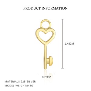 925 Sterling Silver Cute Earring Pendant 90100055