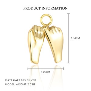 925 Sterling Silver Cute Earring Pendant 90100055