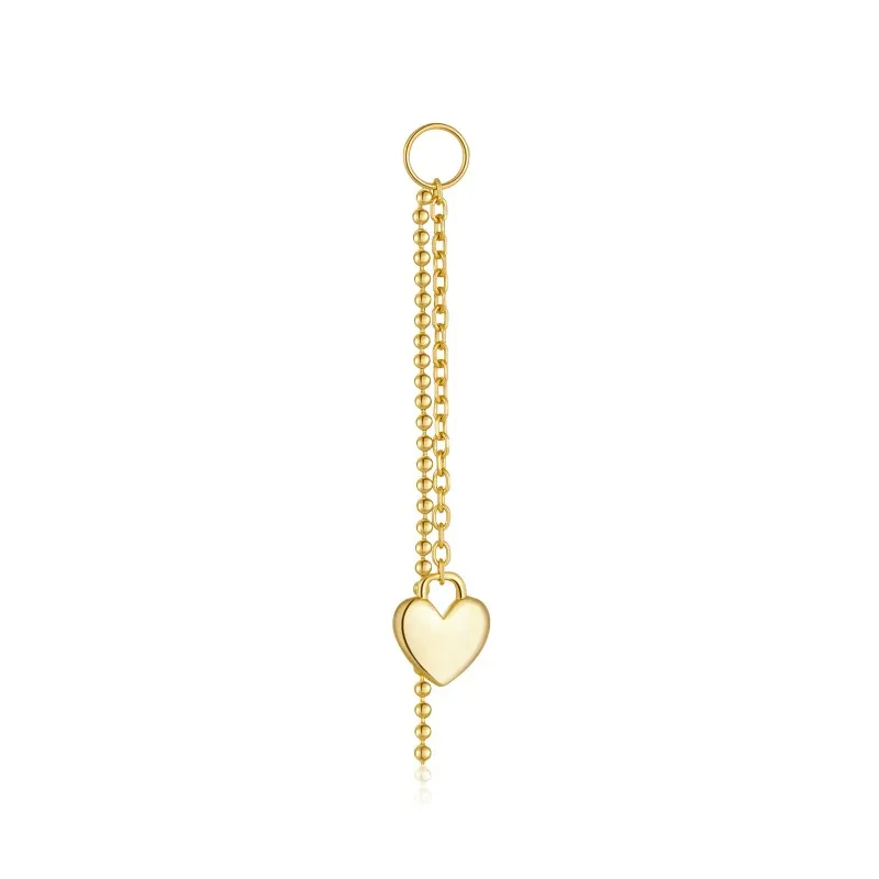 Wholesale 925 Sterling Silver Heart Tassel Dangle Charm 90100057 Wholesale 925 Sterling Silver Heart Tassel Dangle Charm 90100057