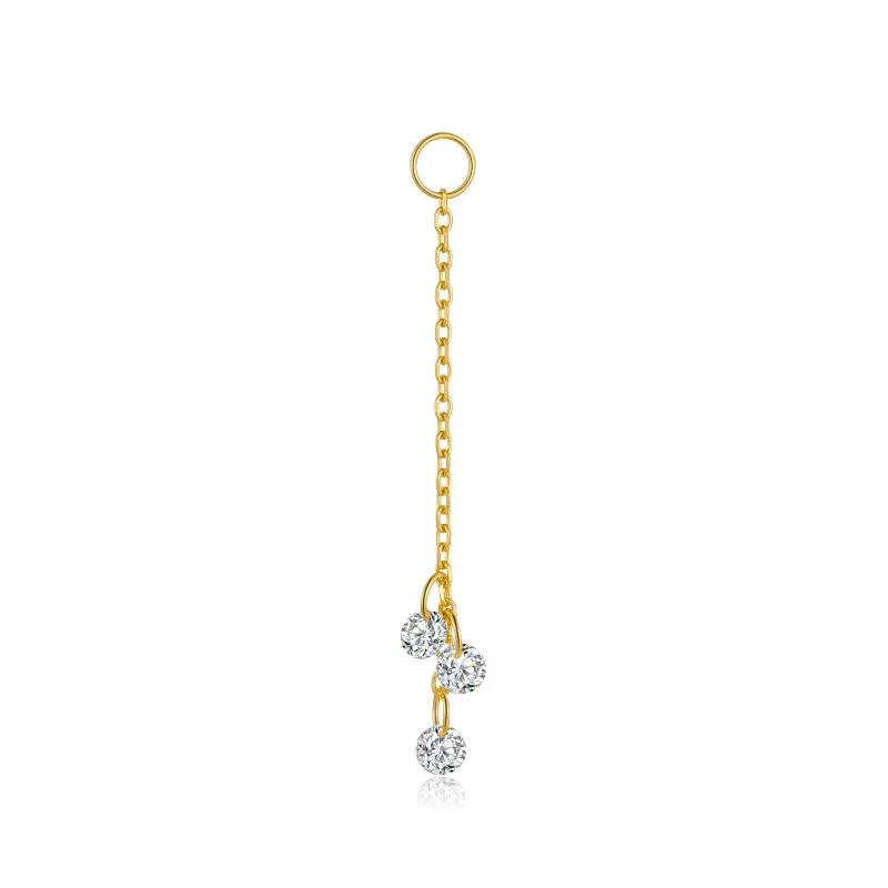 Wholesale 925 Sterling Silver Cubic Zirconia Tassel Dangle Charm 90100058 Wholesale 925 Sterling Silver Cubic Zirconia Tassel Dangle Charm 90100058