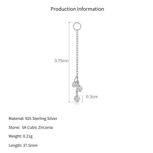 Wholesale 925 Sterling Silver Cubic Zirconia Tassel Dangle Charm 90100058 Wholesale 925 Sterling Silver Cubic Zirconia Tassel Dangle Charm 90100058