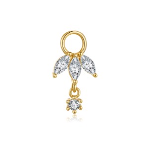 Wholesale 925 Sterling Silver Marquise CZ Eye Dangle Charm 90100060 Wholesale 925 Sterling Silver Marquise CZ Eye Dangle Charm 90100060