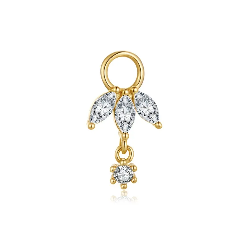 Wholesale 925 Sterling Silver Marquise CZ Eye Dangle Charm 90100060 Wholesale 925 Sterling Silver Marquise CZ Eye Dangle Charm 90100060