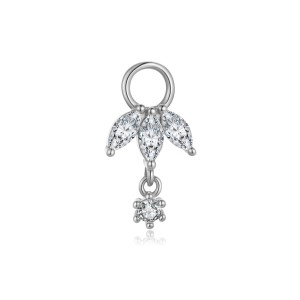 Wholesale 925 Sterling Silver Marquise CZ Eye Dangle Charm 90100060 Wholesale 925 Sterling Silver Marquise CZ Eye Dangle Charm 90100060