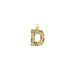 Colorful Zirconia Silver Sterling Letter D Pendant 90200004