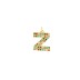 Colorful Zirconia Silver Sterling Letter Z Pendant 90200026