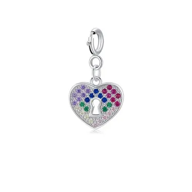 925 Sterling Silver CZ Heart Pendant 90200029