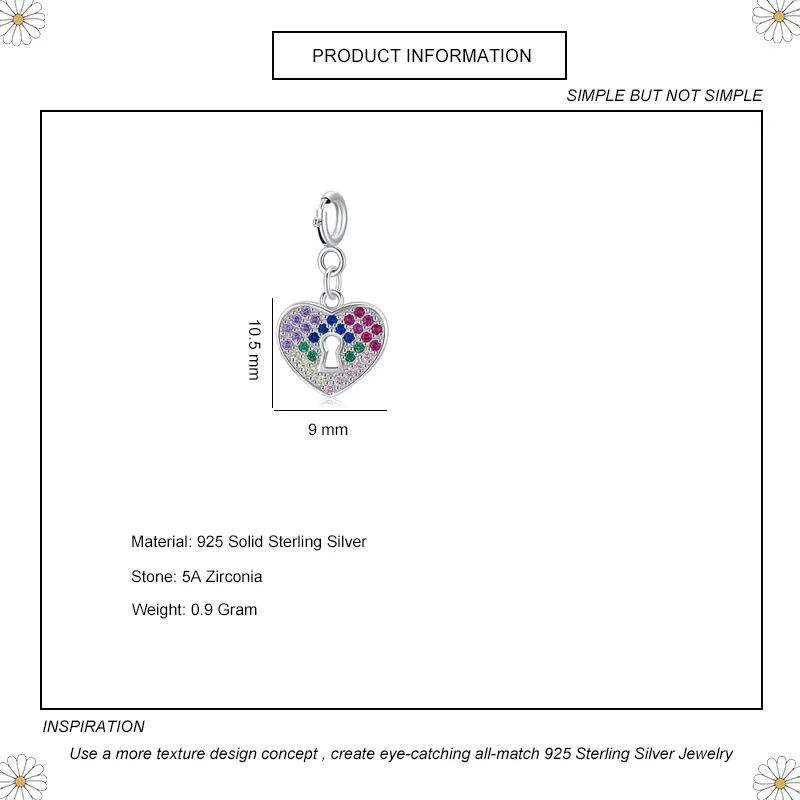 925 Sterling Silver CZ Heart Pendant 90200029 - image1