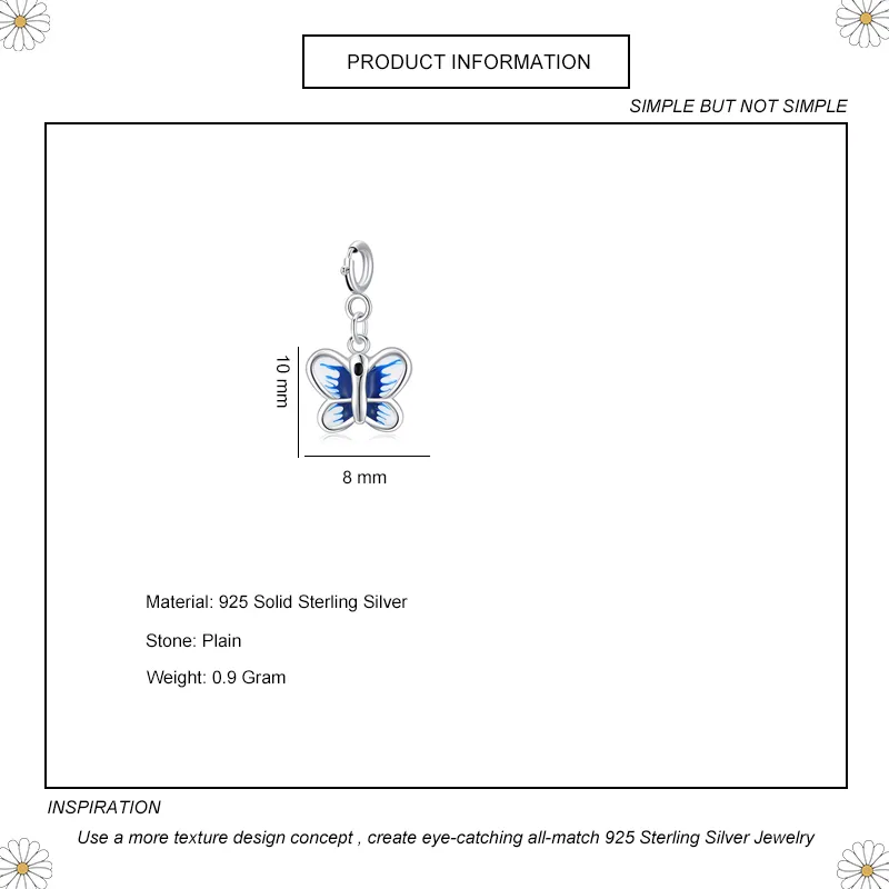 925 Sterling Silver Butterfly Pendant 90200032 - image1