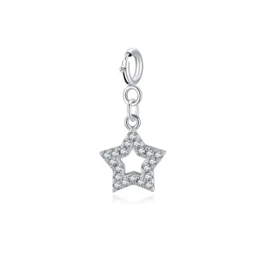 Kids 925 Sterling Silver CZ Star Pendant 90200034