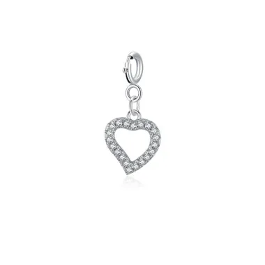 Kids 925 Sterling Silver CZ Heart Pendant 90200036