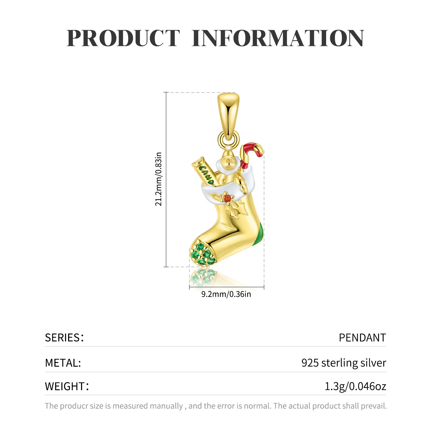 Christmas Sock Candy Charms Pendants 90200044 - image1