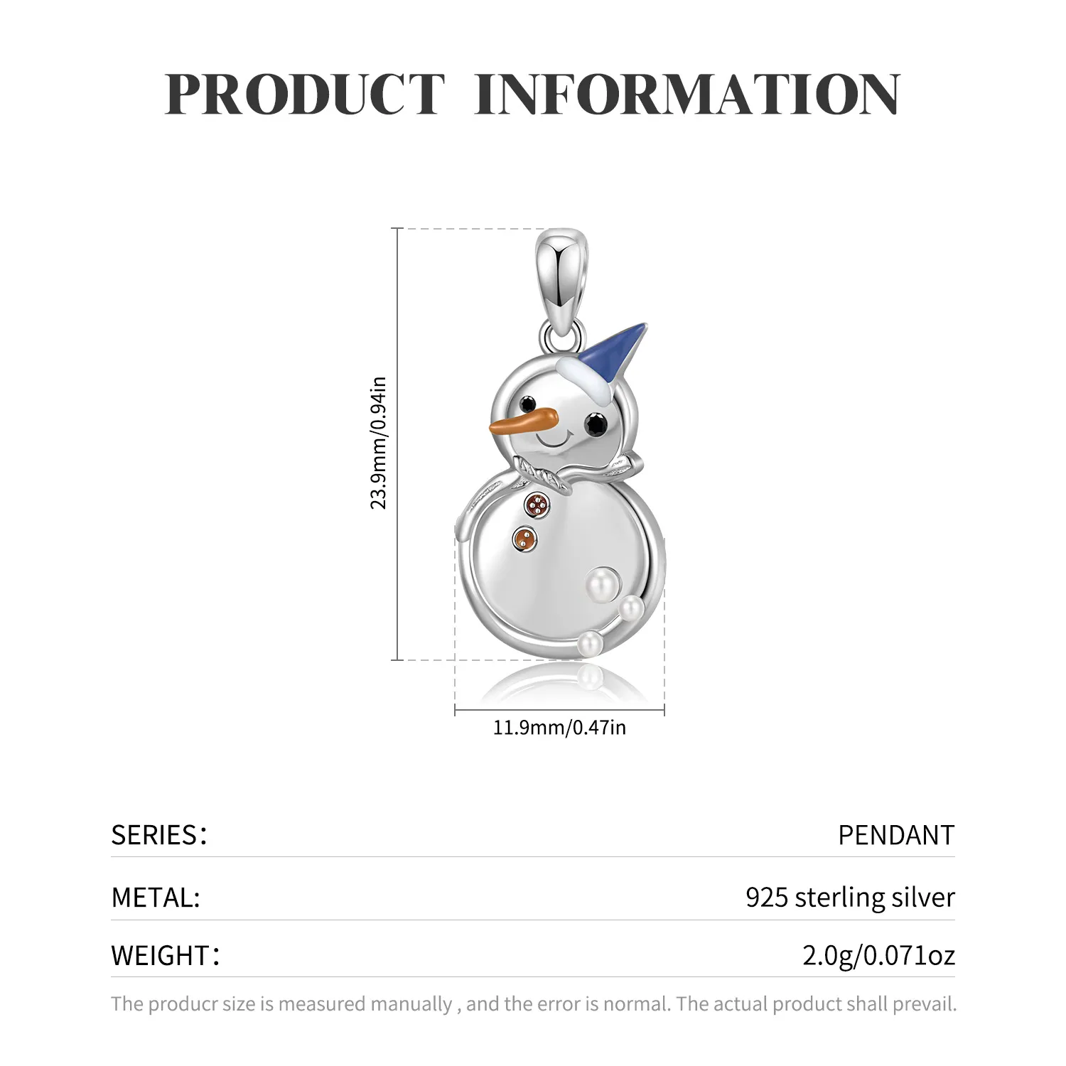 Christmas Snowman Charms Pendants 90200047 - image1