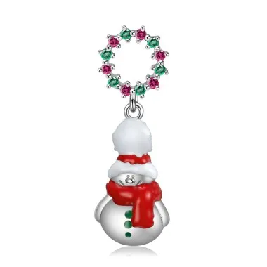 Sterling Silver Zirconia Snowman Pendants 90200050