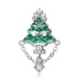 Sterling Silver Crystal Christmas Tree Tassel Pendants 90200057