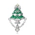 Sterling Silver Crystal Christmas Tree Tassel Pendants 90200057