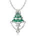 Sterling Silver Crystal Christmas Tree Tassel Pendants 90200057