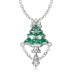 Sterling Silver Crystal Christmas Tree Tassel Pendants 90200057