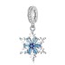 Sterling Silver Crystal Christmas Snowflake Pendants 90200059