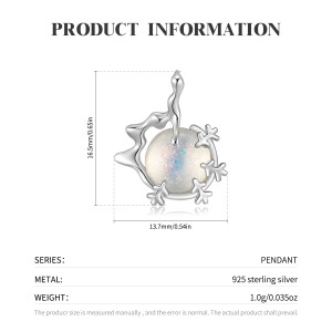 Sterling Silver Crystal Christmas Snowball Pendants 90200060