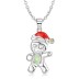 Sterling Silver Snow Gingerbread Man Pendants 90200062