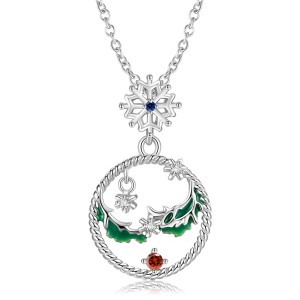 Sterling Silver Christmas Snowflake Pendants 90200064
