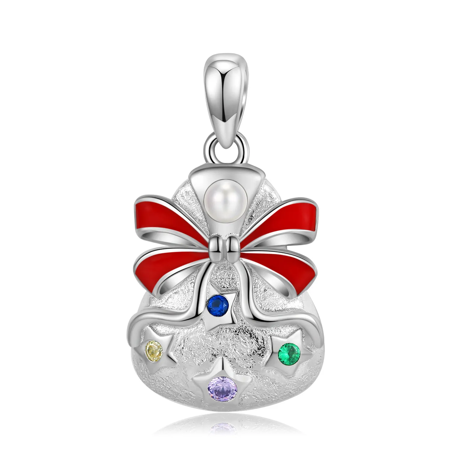 Sterling Silver Christmas Bow Pendants 90200065