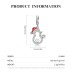 Sterling Silver Zirconia Snowman Pendants 90200066