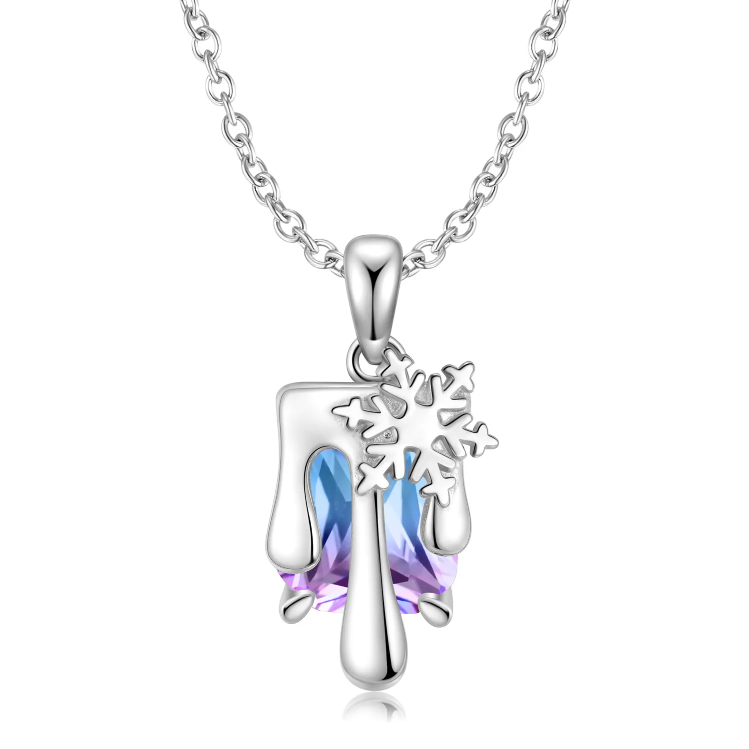 Sterling Silver Crystal Snowflake Pendants 90200068 - image1
