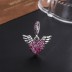 Vintage Zirconia Wing Heart Pendants 90200075