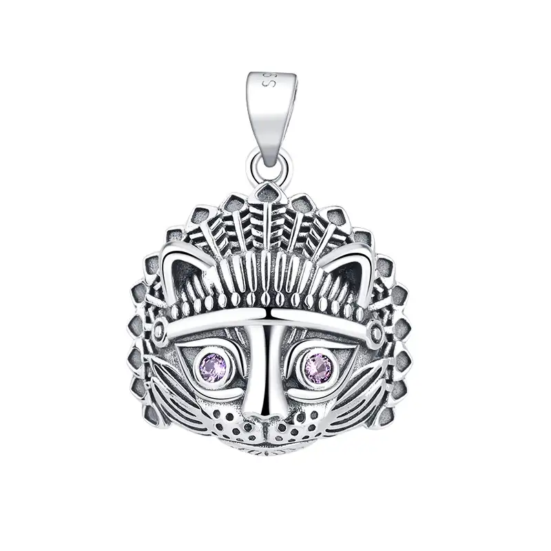 Vintage Zirconia Indian Statue Pendants 90200077