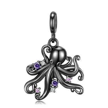 Steampunk Black Octopus Pendants 90200078