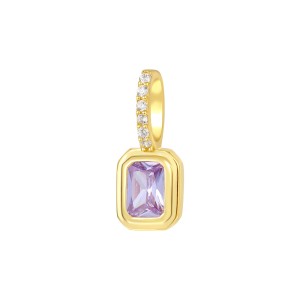 925 Sterling Silver Birthday Stone Zirconia Necklace Pendant 90200082