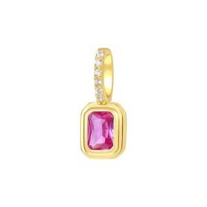 925 Sterling Silver Birthday Stone Zirconia Necklace Pendant 90200082