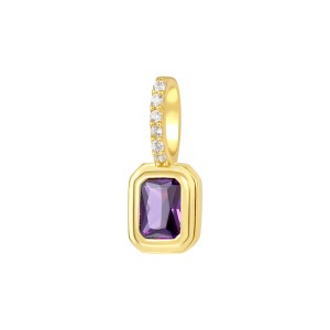 925 Sterling Silver Birthday Stone Zirconia Necklace Pendant 90200082