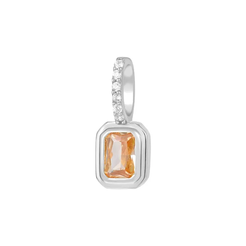 925 Sterling Silver Birthday Stone Zirconia Necklace Pendant 90200083