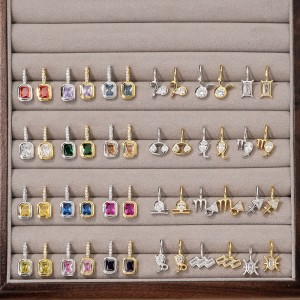 925 Sterling Silver Birthday Stone Zirconia Necklace Pendant 90200082