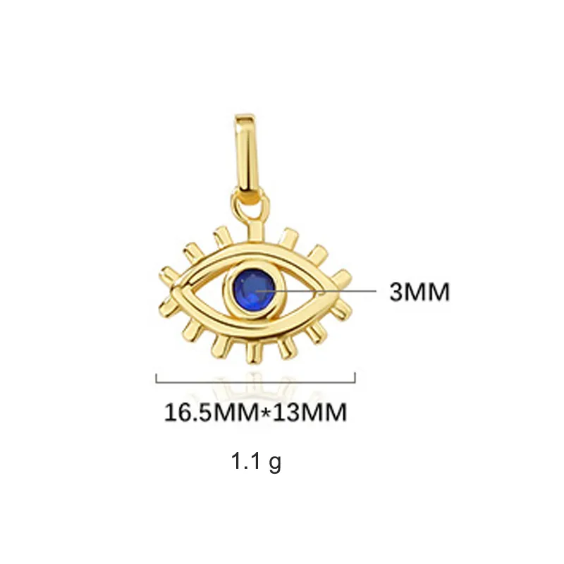 925 Sterling Silver Zirconia Evil Eye Pendant 90200090 - image2