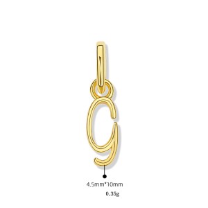925 Sterling Silver Gold Tone Letter A to Z Pendant 90200092