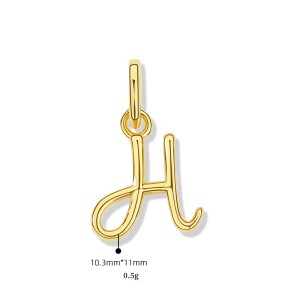 925 Sterling Silver Gold Tone Letter A to Z Pendant 90200092