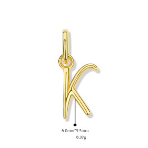 925 Sterling Silver Gold Tone Letter A to Z Pendant 90200092